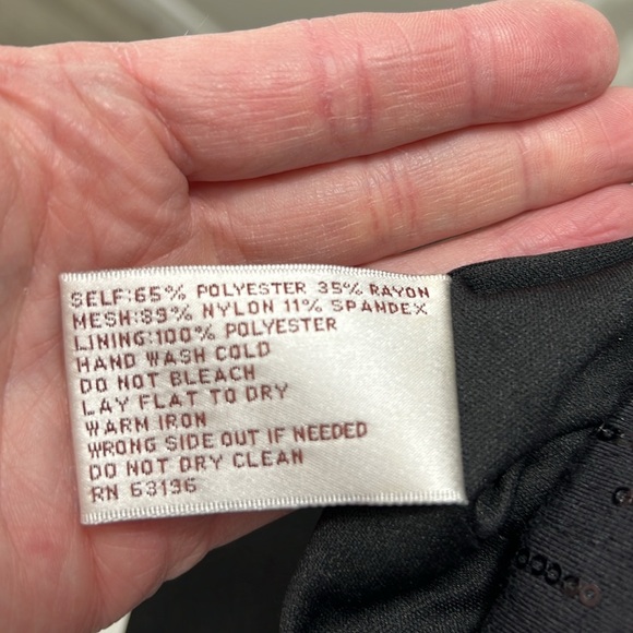 Suzi Chin Black Sequin Jersey Pleated Scoop Neck Party Cocktail Dress - Picture 10 of 10